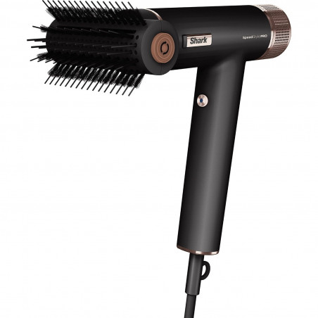 Στεγνωτήρας μαλλιών Shark SpeedStyle Pro HD752EU, 1750W, 3 ταχύτητες, 4 ρυθμίσεις θερμοκρασίας, Αυτόματη ρύθμιση θερμοκρασίας και ροής αέρα, Ιονισμός, Cool Shot, 5 εξαρτήματα, Μαύρο