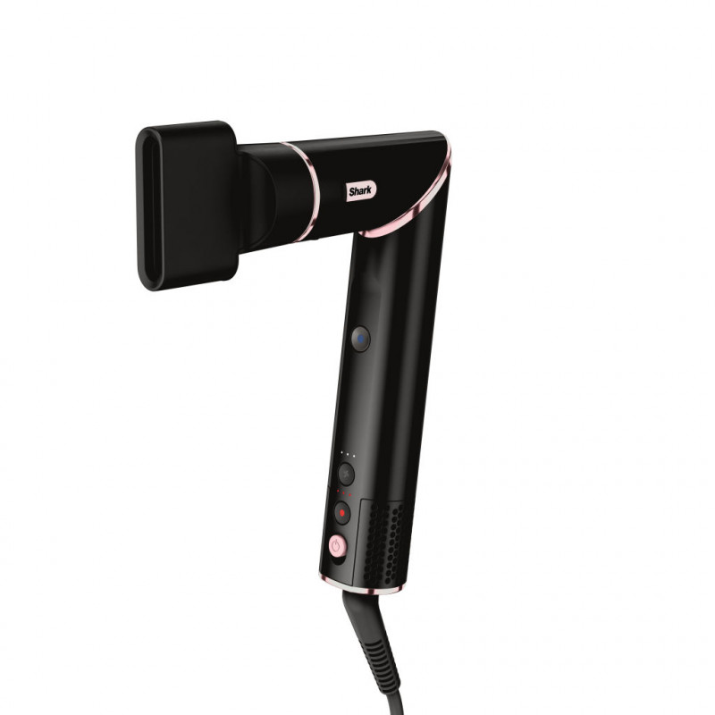 Shark FlexStyle HD440EU 5in1 Σίδερο & Στεγνωτήρας μαλλιών για μπούκλες, 1400W, 3 ταχύτητες, 4 ρυθμίσεις θερμοκρασίας, Coanda, Προστασία θερμότητας, Cool Shot, Μαύρο/Ροζ Χρυσό