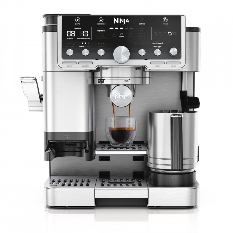 Καφετιέρα Ninja Luxe Café Pro TES701EU 3-σε-1, 1650W, 15 bar, 250 g, 2 l, Barista Assist, 5 ρυθμίσεις αφρού, 9 τύποι εσπρέσο, Inox