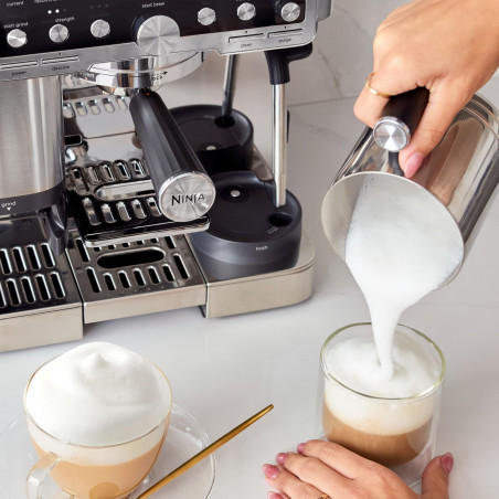 Καφετιέρα Ninja Luxe Café Pro TES701EU 3-σε-1, 1650W, 15 bar, 250 g, 2 l, Barista Assist, 5 ρυθμίσεις αφρού, 9 τύποι εσπρέσο, Inox