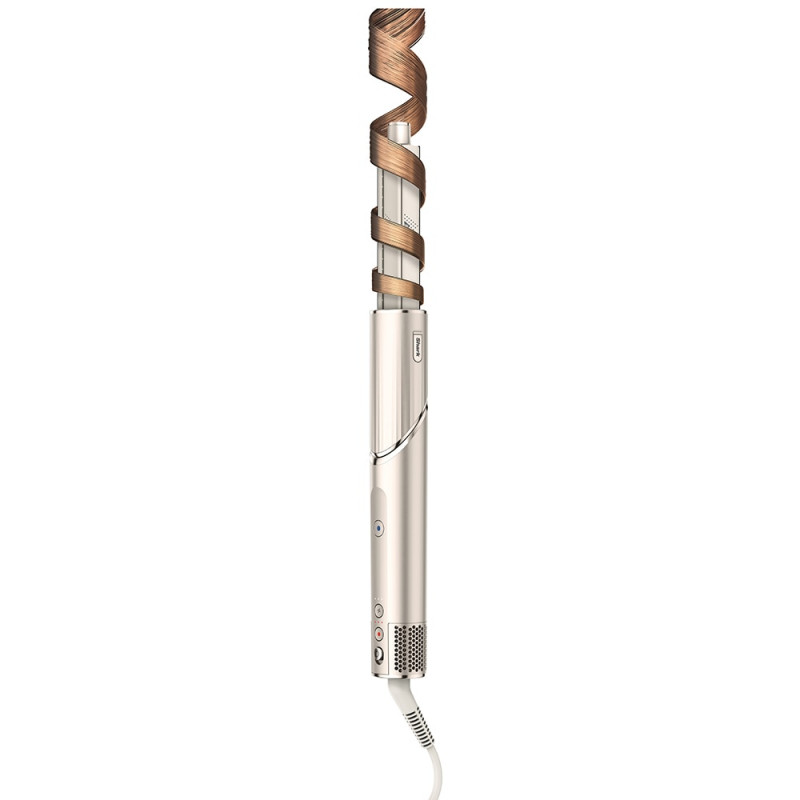 Shark FlexStyle HD424SLEU Σίδερο και στεγνωτήρας μαλλιών, 1400W, 3 ταχύτητες, αυτόματη μπούκλα Coanda, 3 εξαρτήματα, προστασία από τη θερμότητα, Cool Shot, ασημί/σαμπάνια