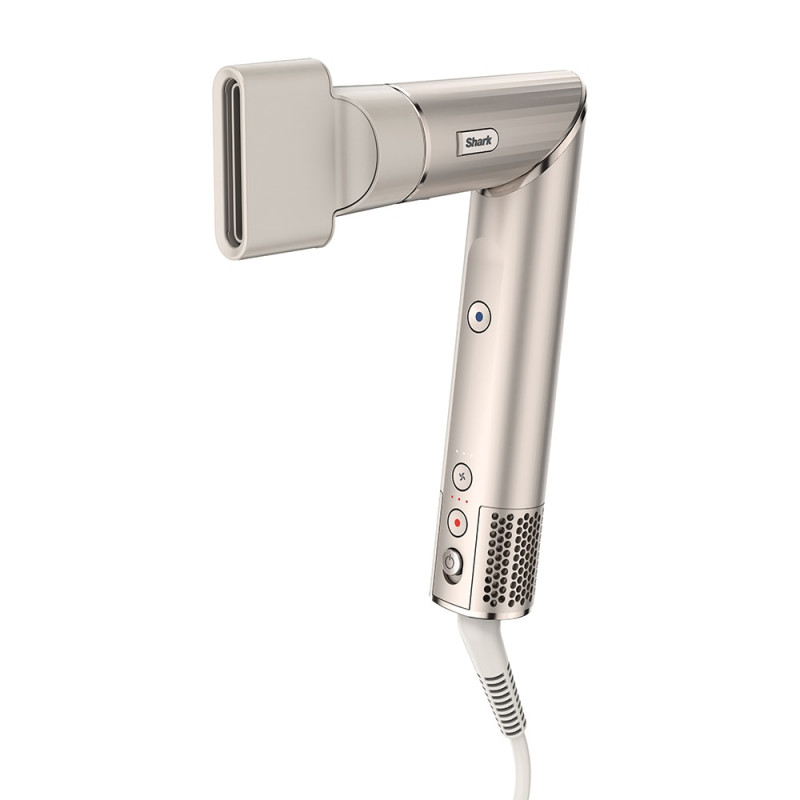 Shark FlexStyle HD424SLEU Σίδερο και στεγνωτήρας μαλλιών, 1400W, 3 ταχύτητες, αυτόματη μπούκλα Coanda, 3 εξαρτήματα, προστασία από τη θερμότητα, Cool Shot, ασημί/σαμπάνια
