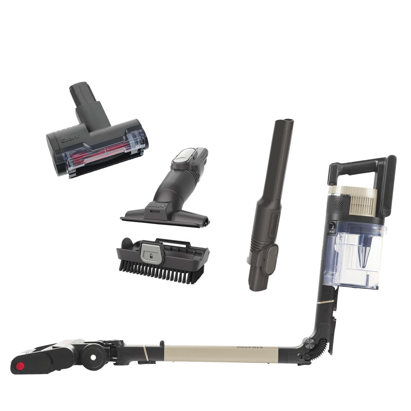 Σκούπα όρθια Shark Stratos True Pet Flexology IZ400EUT, 309W, 0.7L, 60 λεπτά αυτονομία, Clean Sense IQ, Pet Pro, LED, Powerfins, Dark Grey/Champagne