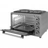 Μικρή κουζίνα Elite EMO-38302G, 1800W, 38 l, 3 λειτουργίες, Διπλό γυαλί, Θερμοστάτης, Χρονοδιακόπτης, Inox