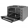 Μικρή κουζίνα Elite EMO-65302G, 2000W, 65 l, 3 λειτουργίες, Διπλό τζάμι, Θερμοστάτης, Χρονοδιακόπτης, Inox