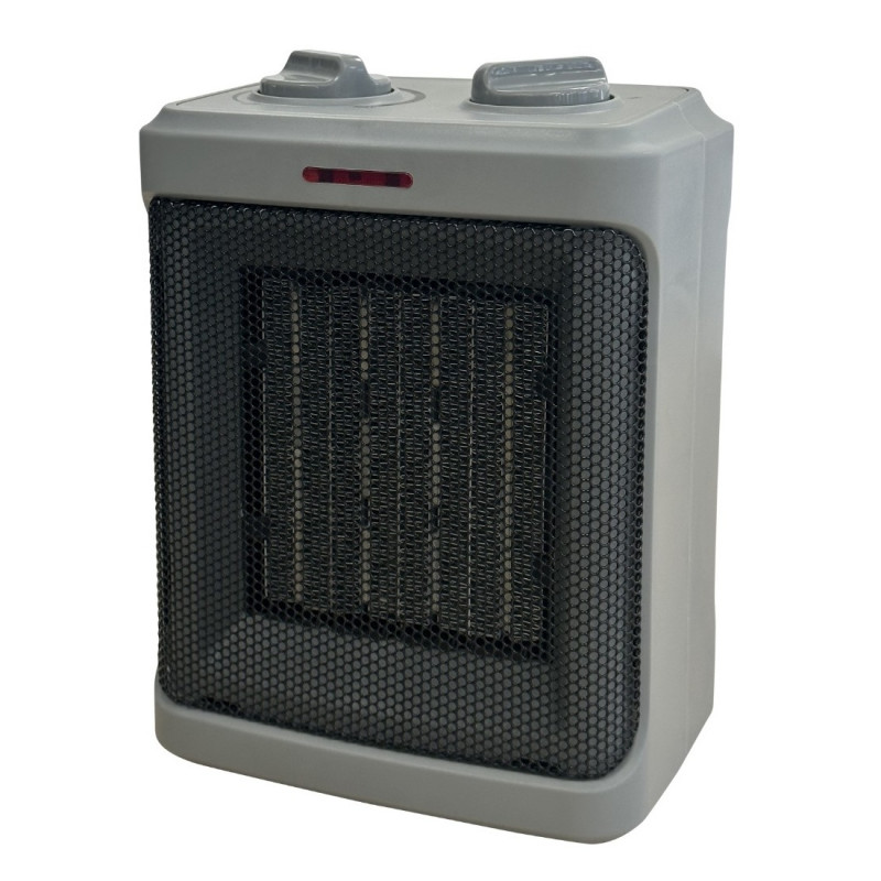 Κεραμικός θερμαντήρας Oliver Voltz OV51970H, 1500W, 3 λειτουργίες, 2 ρυθμίσεις θερμοκρασίας, Θερμοστάτης, Προστασία από ανατροπή, Γκρι
