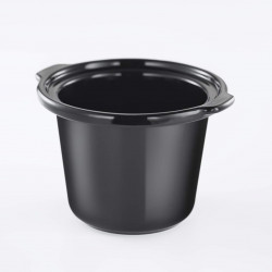 Russell Hobbs Compact Home Slow Cooker 25570-56, 145W, 2L, 3 ρυθμίσεις θερμοκρασίας, Κεραμικά σκεύη μαγειρέματος, χωρίς BPA και PFAS, Μαύρο/inox