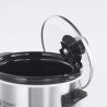 Russell Hobbs Compact Home Slow Cooker 25570-56, 145W, 2L, 3 ρυθμίσεις θερμοκρασίας, Κεραμικά σκεύη μαγειρέματος, χωρίς BPA και PFAS, Μαύρο/inox