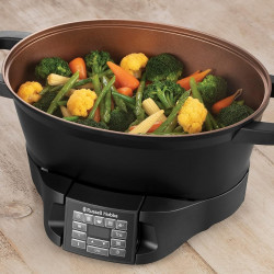 Russell Hobbs Good-to-Go Multicooker 28270-56, 750W, 6.5L, 8 προγράμματα, Χρονοδιακόπτης, Κρύες λαβές, 59% πιο ενεργειακά αποδοτικό, Εύκολο καθάρισμα, Μαύρο
