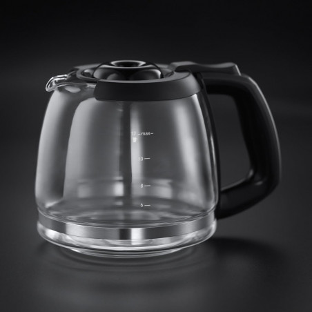 Καφετιέρα Russell Hobbs Victory Grind & Brew 22000-56, 1025W, 1,5 L, 250 g, 12 φλιτζάνια, χρονοδιακόπτης, ενσωματωμένο φίλτρο, μαύρο/οξυζενέ