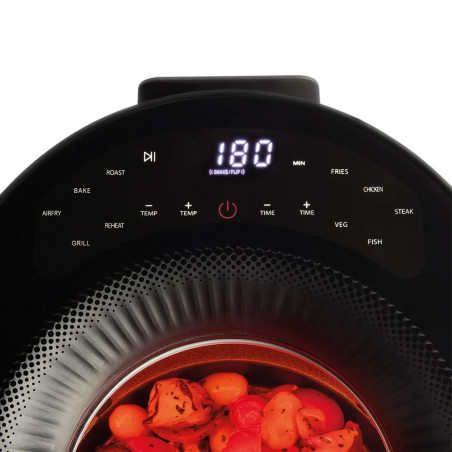 Russell Hobbs SatisFry Πανοραμική φριτέζα ζεστού αέρα 27420-56, 1650W, 5,5 l, 10 προγράμματα, ψηφιακή οθόνη LED, θερμοστάτης, χρονοδιακόπτης, Μαύρο