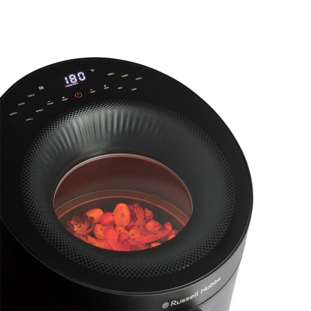 Russell Hobbs SatisFry Πανοραμική φριτέζα ζεστού αέρα 27420-56, 1650W, 5,5 l, 10 προγράμματα, ψηφιακή οθόνη LED, θερμοστάτης, χρονοδιακόπτης, Μαύρο