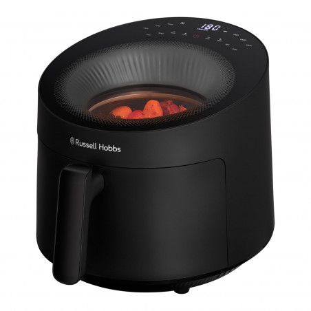 Russell Hobbs SatisFry Πανοραμική φριτέζα ζεστού αέρα 27420-56, 1650W, 5,5 l, 10 προγράμματα, ψηφιακή οθόνη LED, θερμοστάτης, χρονοδιακόπτης, Μαύρο