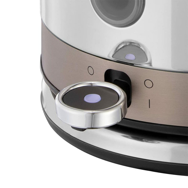 Ηλεκτρικός βραστήρας Russell Hobbs Distinctions Titanium 26422-70, 2400W, 1,5 l, γρήγορο βράσιμο, πλένεται φίλτρο κατά της αφαλάτωσης, βάση 360°, Protect, Inox/Titanium