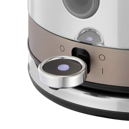 Ηλεκτρικός βραστήρας Russell Hobbs Distinctions Titanium 26422-70, 2400W, 1,5 l, γρήγορο βράσιμο, πλένεται φίλτρο κατά της αφαλάτωσης, βάση 360°, Protect, Inox/Titanium