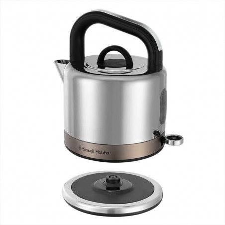 Ηλεκτρικός βραστήρας Russell Hobbs Distinctions Titanium 26422-70, 2400W, 1,5 l, γρήγορο βράσιμο, πλένεται φίλτρο κατά της αφαλάτωσης, βάση 360°, Protect, Inox/Titanium