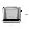 Τοστιέρα ψωμιού Russell Hobbs Attentiv 26210-56, 1640W, 2 φέτες, 6 στάδια, κεντράρισμα, έλεγχος αφής, LED, αποθήκευση, υψηλή ανύψωση, χωρίς BPA και PFAS, Inox/μαύρο