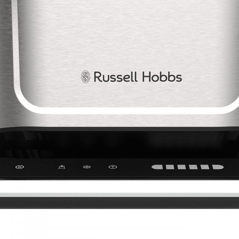 Τοστιέρα ψωμιού Russell Hobbs Attentiv 26210-56, 1640W, 2 φέτες, 6 στάδια, κεντράρισμα, έλεγχος αφής, LED, αποθήκευση, υψηλή ανύψωση, χωρίς BPA και PFAS, Inox/μαύρο