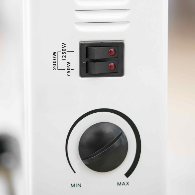 Σόμπα Convector Rosberg R51974A, 2000W, 3 επίπεδα ισχύς λειτουργίας, Θερμοστάτης, Λευκό