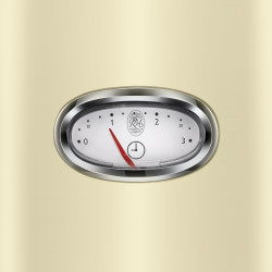 Russell Hobbs Retro Vintage Κρέμα Τοστιέρα 21682-56, 1300W, 2 φέτες, 6 επίπεδα, Κλίμακα ένδειξης ρετρό, Lift & Look, Γρήγορη φρυγανιά, Κρέμα/Inox