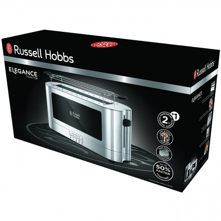 Τοστιέρα Elegance της Russell Hobbs 23380-56, 1420W, 2 φιλέτα, 6 μοίρες, Lift & Look, Inox/μαύρο