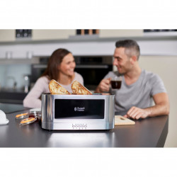 Τοστιέρα Elegance της Russell Hobbs 23380-56, 1420W, 2 φιλέτα, 6 μοίρες, Lift & Look, Inox/μαύρο