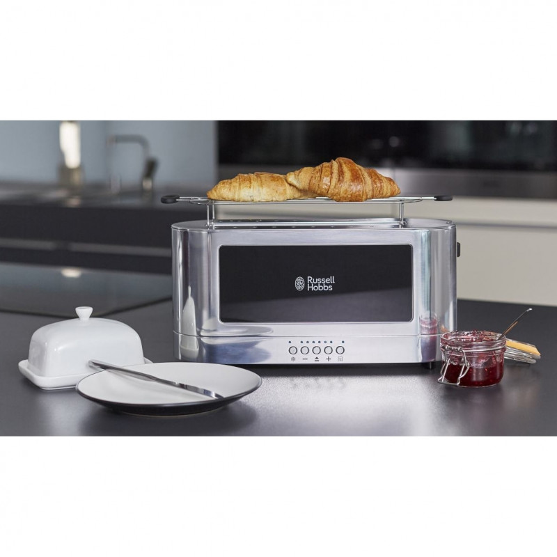 Τοστιέρα Elegance της Russell Hobbs 23380-56, 1420W, 2 φιλέτα, 6 μοίρες, Lift & Look, Inox/μαύρο
