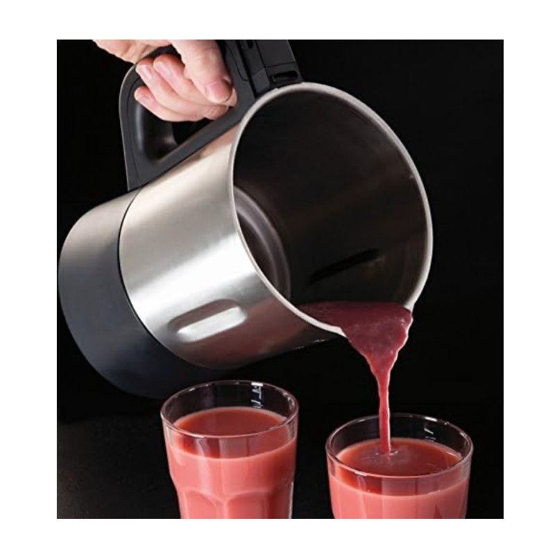 Russell Hobbs Soup & Blend 21480-56, 1200W, 1.75L, θέρμανση, 8 προγράμματα, ηχητικός συναγερμός, σύστημα ασφαλείας, διατήρηση θερμότητας, μαύρο/Inox