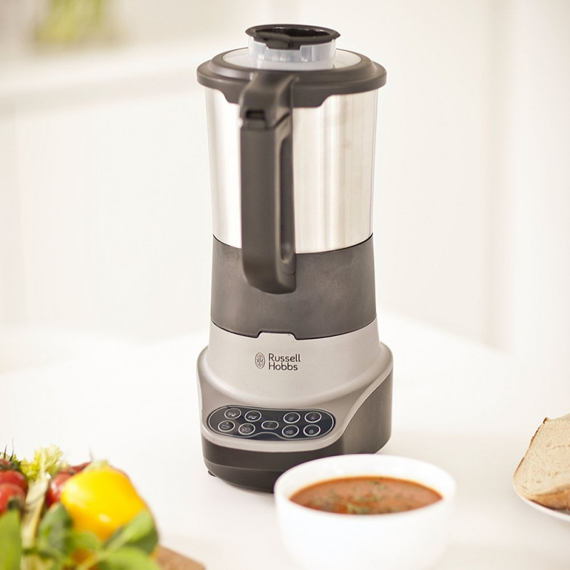 Russell Hobbs Soup & Blend 21480-56, 1200W, 1.75L, θέρμανση, 8 προγράμματα, ηχητικός συναγερμός, σύστημα ασφαλείας, διατήρηση θερμότητας, μαύρο/Inox