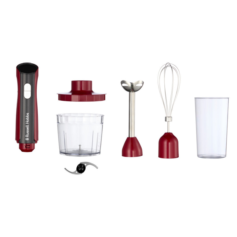 Russell Hobbs Desire 27140-56 Μπλέντερ 3-σε-1, 500W, 600+500 ml, 2 ταχύτητες + παλμός, Ανοξείδωτο, χωρίς BPA, Κόκκινο