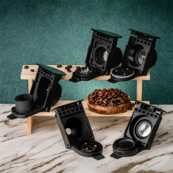 Μηχανή Espreso για mliano cafe και κάψουλες 8in1 Oliver Voltz OV51171N8M, 1450W, 1 λίτρο, 5 προσαρμογείς, 19 bar, Cernen