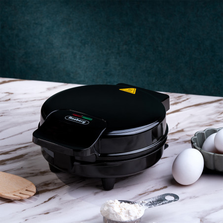 Βαφλιέρα σε σχήμα Bubble Rosberg R51442H, 1000W, Αντικολλητικές πλάκες, Μαύρο