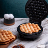 Βαφλιέρα σε σχήμα Bubble Rosberg R51442H, 1000W, Αντικολλητικές πλάκες, Μαύρο