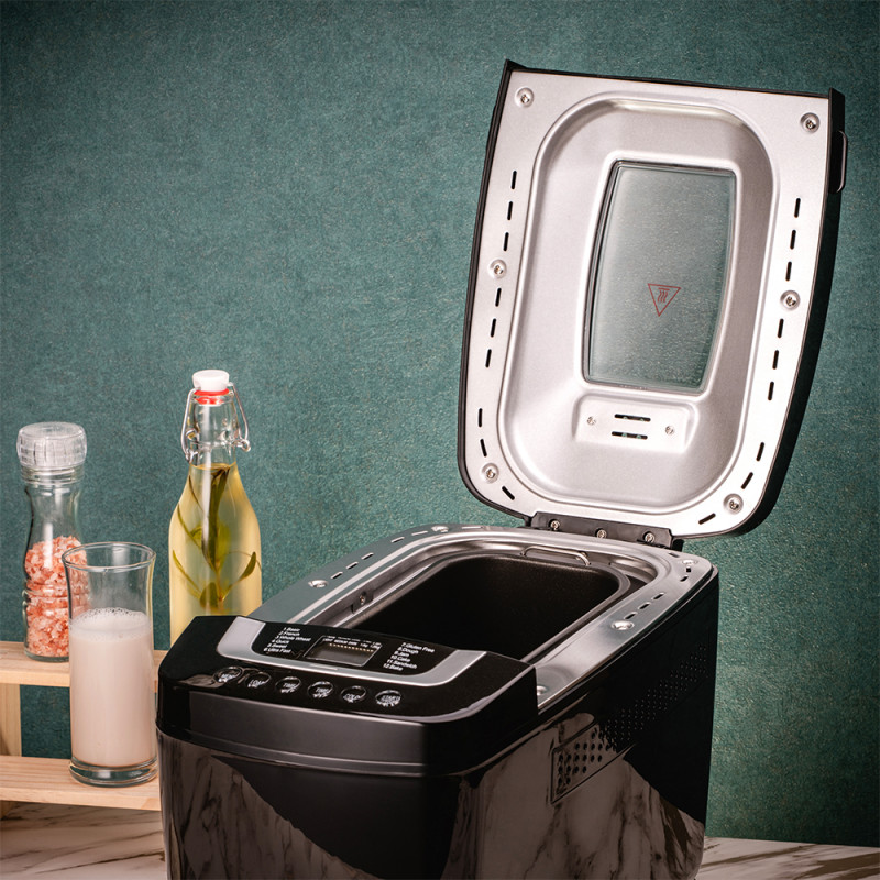 Αρτοποιείο Oliver Voltz OV51446B, 800W, 12 προγράμματα, οθόνη LCD, χρονοδιακόπτης, μαύρο.