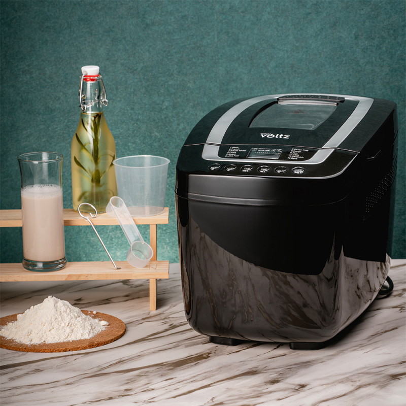 Αρτοποιείο Oliver Voltz OV51446B, 800W, 12 προγράμματα, οθόνη LCD, χρονοδιακόπτης, μαύρο.