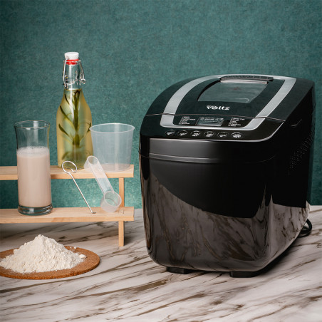 Αρτοποιείο Oliver Voltz OV51446B, 800W, 12 προγράμματα, οθόνη LCD, χρονοδιακόπτης, μαύρο.