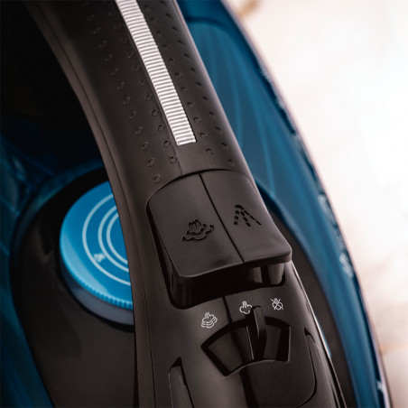 Σίδερο Oliver Voltz OV51050J, 3000W, 440 ml, Κεραμικό, Σύστημα κατά των σταγόνων, Αντιασβεστόλιθο, Μαύρο/μπλε