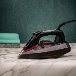 Σίδερο ατμού Voltz V51050D, 2600W, Αυτοκαθαριζόμενο, Στεγνό σιδέρωμα, Κεραμική επίστρωση, Μαύρο