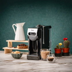 Μηχανή Espreso για mliano cafe και κάψουλες 8in1 Oliver Voltz OV51171N8M, 1450W, 1 λίτρο, 5 προσαρμογείς, 19 bar, Cernen