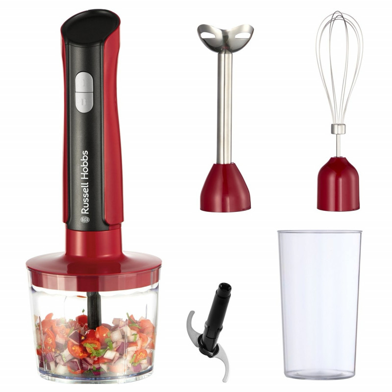 Russell Hobbs Desire 27140-56 Μπλέντερ 3-σε-1, 500W, 600+500 ml, 2 ταχύτητες + παλμός, Ανοξείδωτο, χωρίς BPA, Κόκκινο