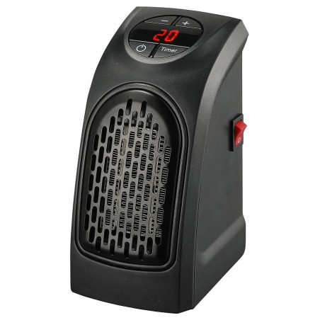 Θερμάστρα με ανεμιστήρα ELITE EFH-0490, 400 W, 8 μ², αυτορυθμιζόμενο κεραμικό στοιχείο PTC, λειτουργία ανεμιστήρα, χρονοδιακόπτης, LED, μαύρο