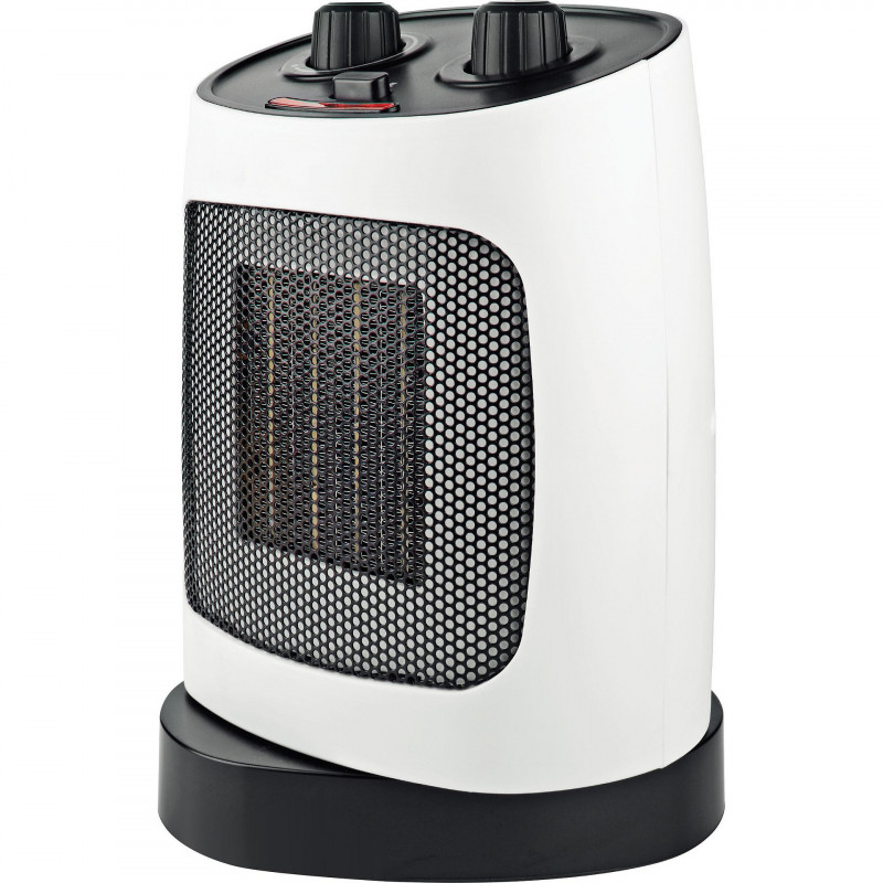 Κεραμική θερμαντική σόμπα ELITE ECH-1374, 2000W, Έως 20 m2, 2 στάδια, Ταλάντωση, Φωτεινή ένδειξη, Προστασία από ανατροπή, Λευκό/μαύρο