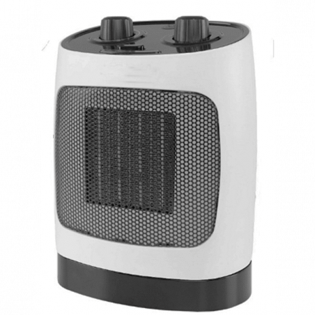 Κεραμική θερμαντική σόμπα ELITE ECH-1374, 2000W, Έως 20 m2, 2 στάδια, Ταλάντωση, Φωτεινή ένδειξη, Προστασία από ανατροπή, Λευκό/μαύρο