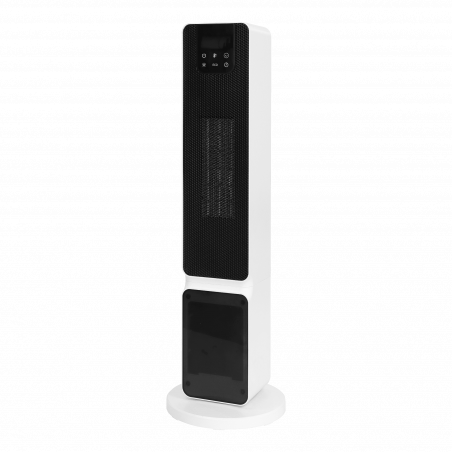 ELITE ECHTD-1377 κεραμική θερμάστρα στήλης, 2000W, 20 m2, Αυτόματη ταλάντωση, Κεραμική θερμάστρα PTC, Τηλεχειριστήριο, Λευκό/μαύρο