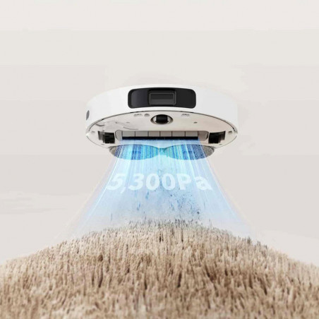 Ρομποτική ηλεκτρική σκούπα Dreame L10 Ultra, 5300 Pa, 5200 mAh, 75W, Έως 200 m2, 3D χαρτογράφηση, αισθητήρας LDS, σταθμός φόρτισης, αυτονομία έως 210 λεπτά, λευκό