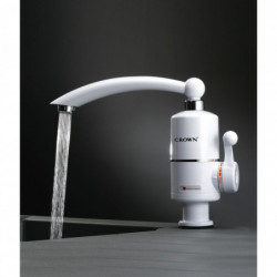 Θερμοσίφωνας Crown CIHF-3000V, 3kW, 1.5-2 l/min, Στιγμιαία, Μόνιμος, Έλεγχος θερμοκρασίας, Εξοικονόμηση ενέργειας, Λευκό