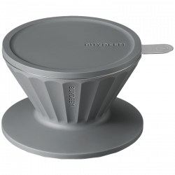 Buydeem CD1024-IG χειροκίνητο σετ καφέ φίλτρου, 300 ml, Σκληρυμένο γυαλί, Ανοξείδωτο ατσάλι, Γκρι