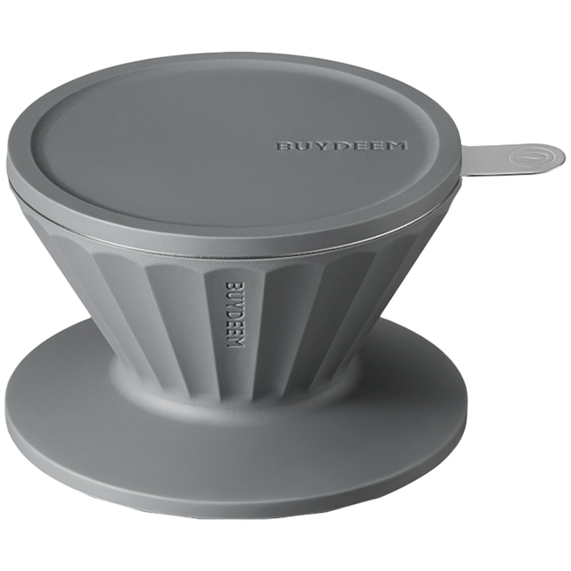 Buydeem CD1024-IG χειροκίνητο σετ καφέ φίλτρου, 300 ml, Σκληρυμένο γυαλί, Ανοξείδωτο ατσάλι, Γκρι