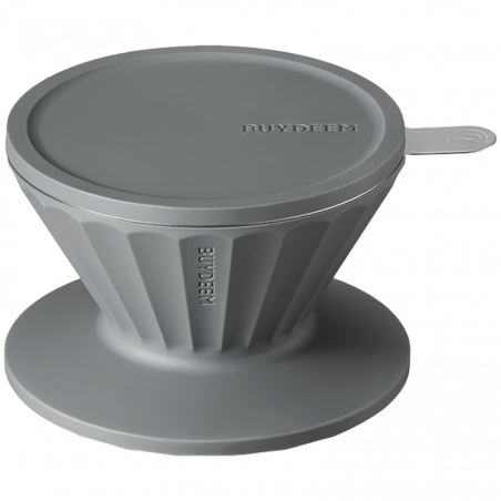 Buydeem CD1024-IG χειροκίνητο σετ καφέ φίλτρου, 300 ml, Σκληρυμένο γυαλί, Ανοξείδωτο ατσάλι, Γκρι