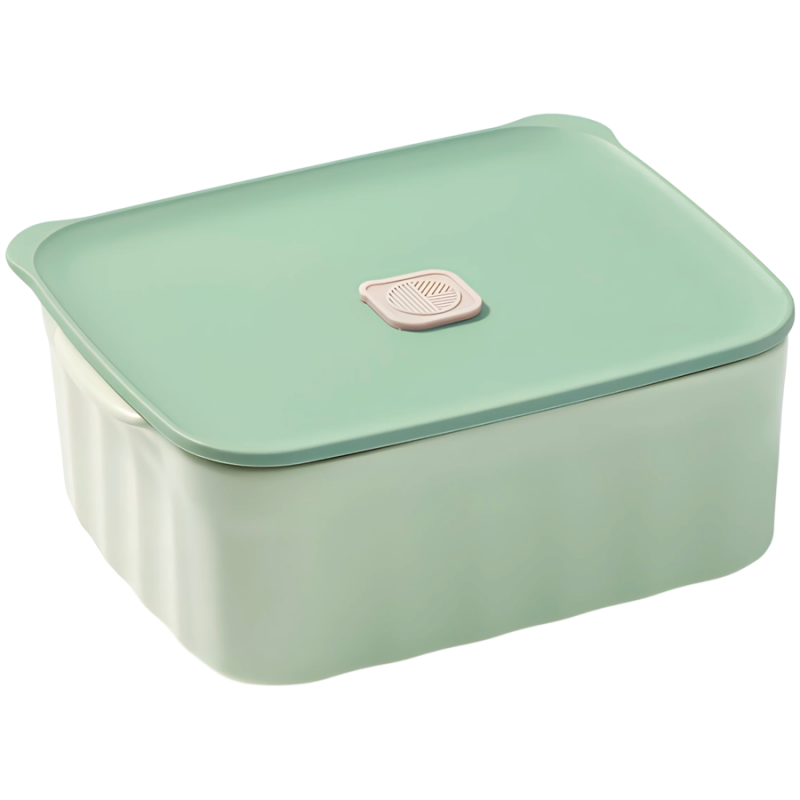 Buydeem CT1006-CG κεραμικό κουτί τροφίμων, 810 ml, 17x20,5 cm, Μέχρι 230°C, Συμβατό με φούρνο και φούρνο μικροκυμάτων, Πράσινο
